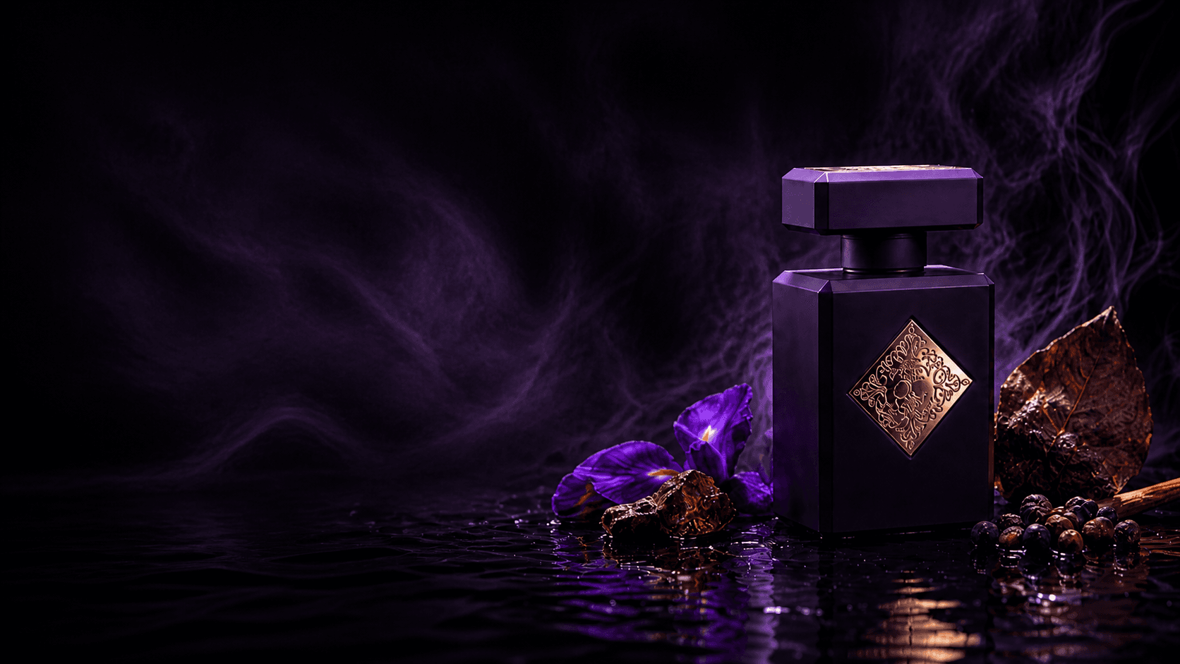 Side Effect de Initio Parfums Privés en una escena editorial nocturna