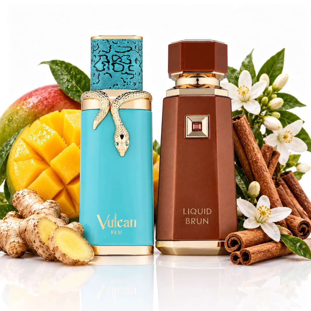French Avenue Dusk Till Dawn — Liquid Brun + Vulcan Feu with fragrance notes