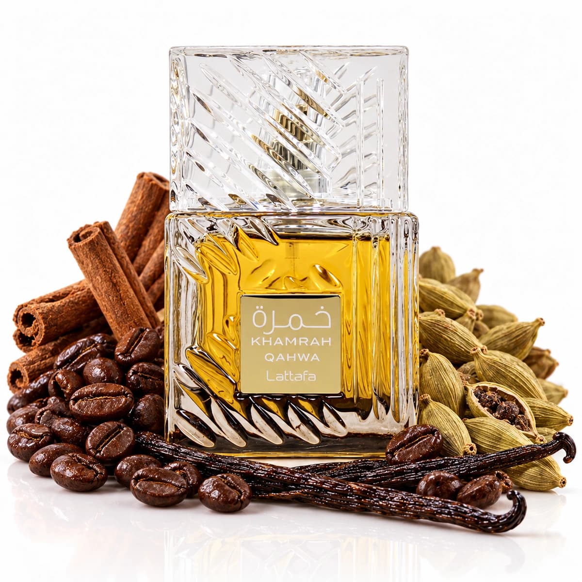 Lattafa Khamrah Qahwa with fragrance notes