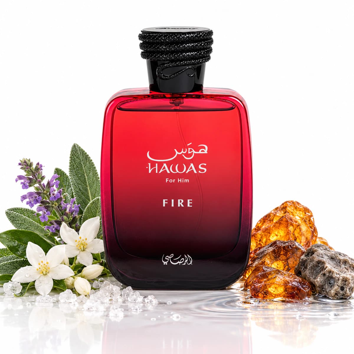 Rasasi Hawas Fire with fragrance notes